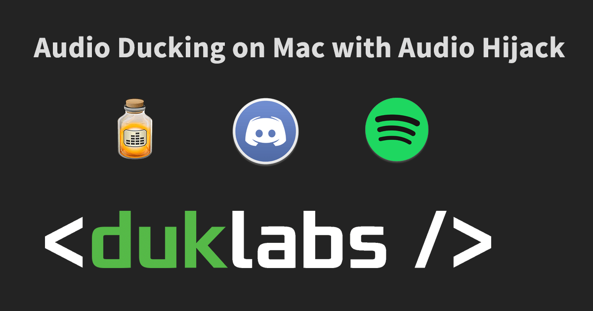 Audio Ducking on a Mac