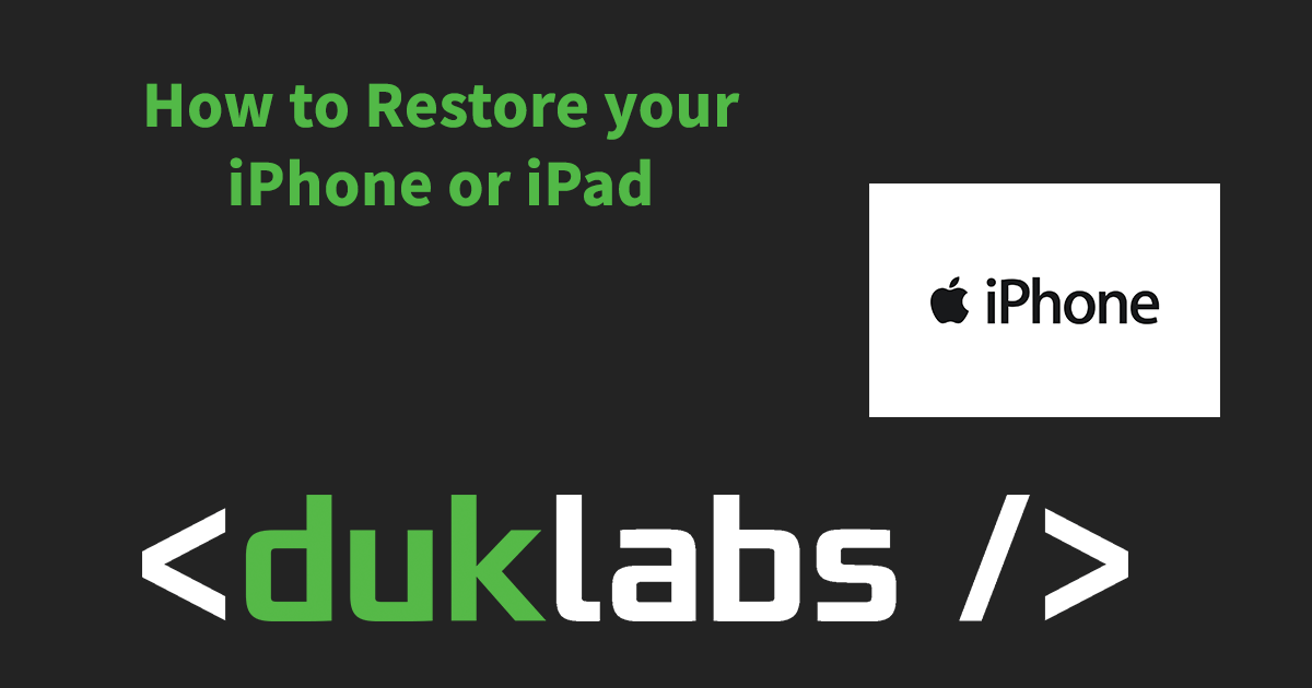 How to Restore an iPhone