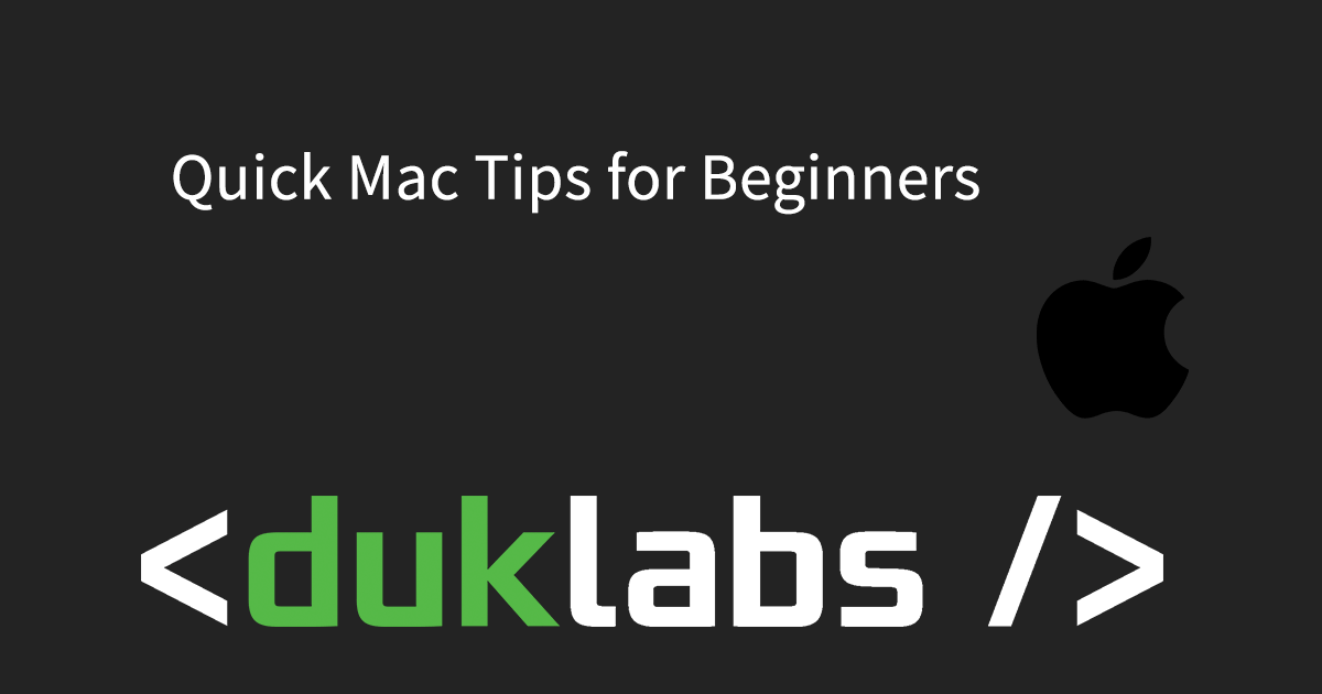Mac Tips for Beginners