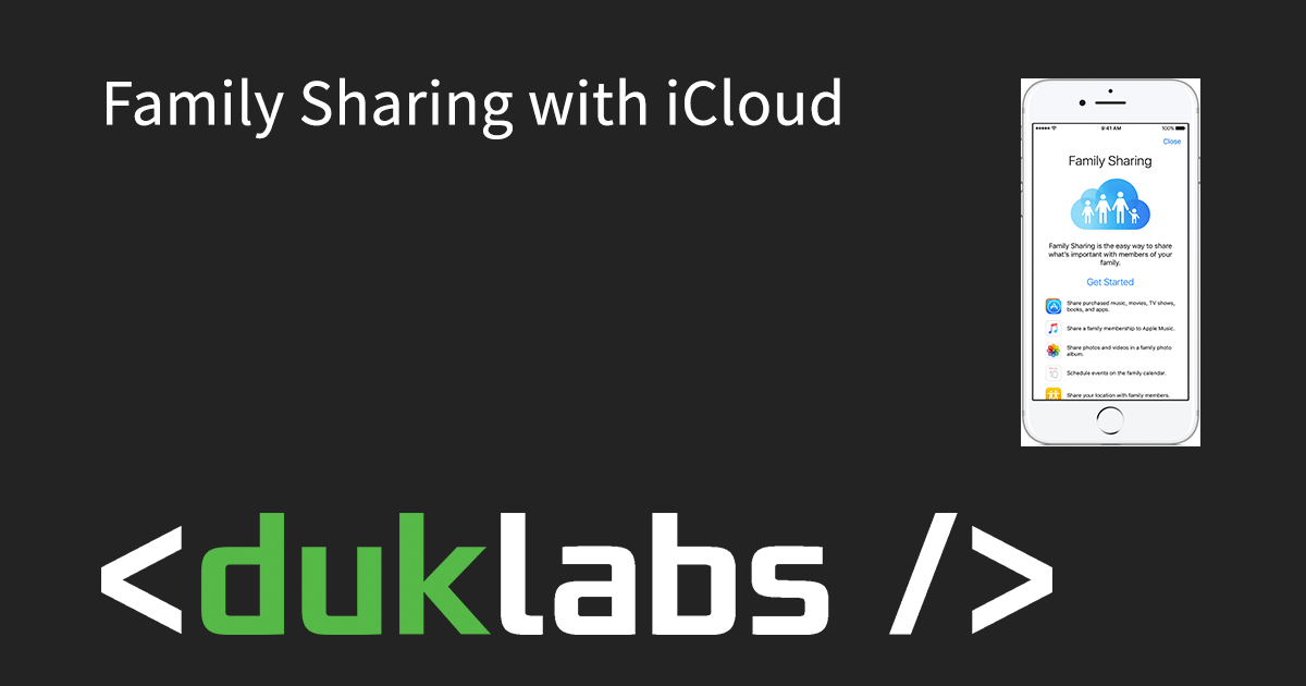 Using Family Sharing with iCloud